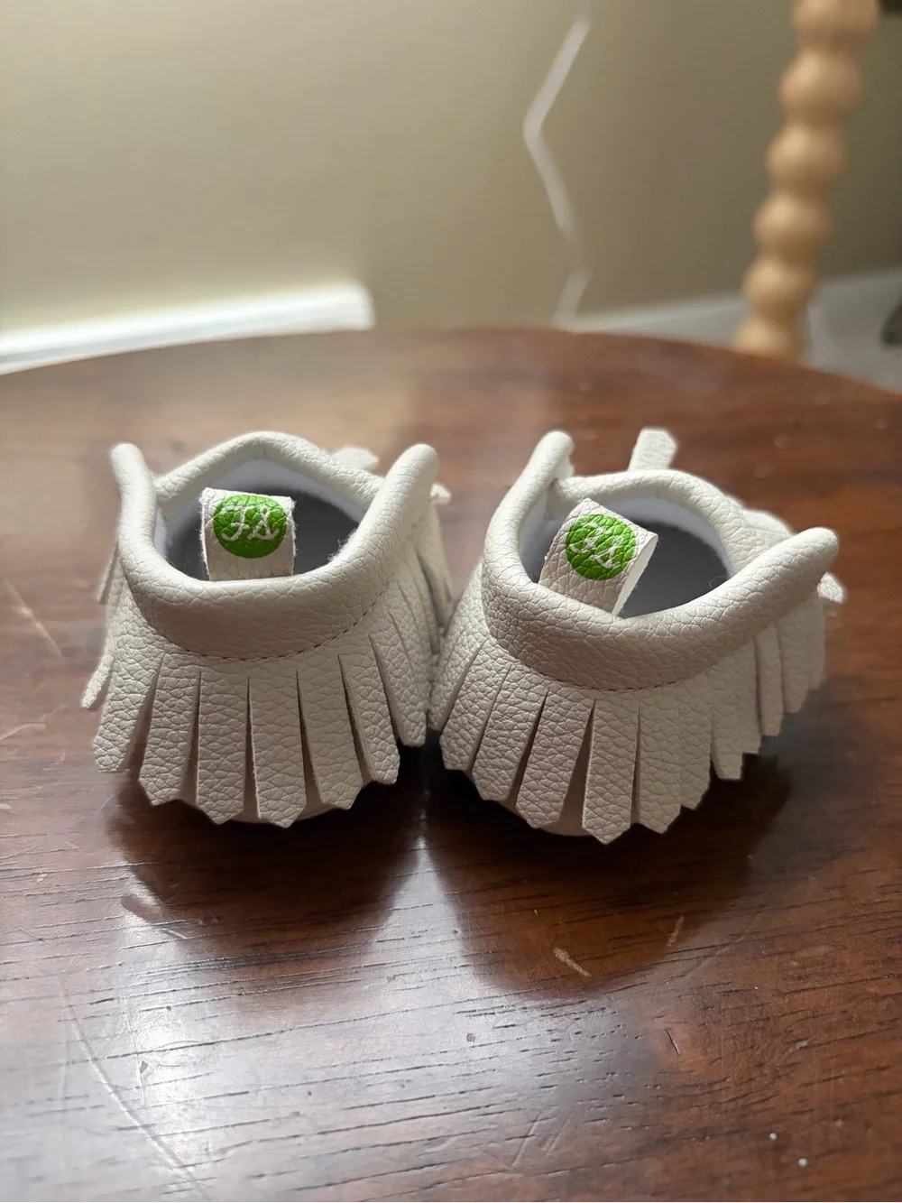 Soft Fringe Moccasins for Kids - Cream